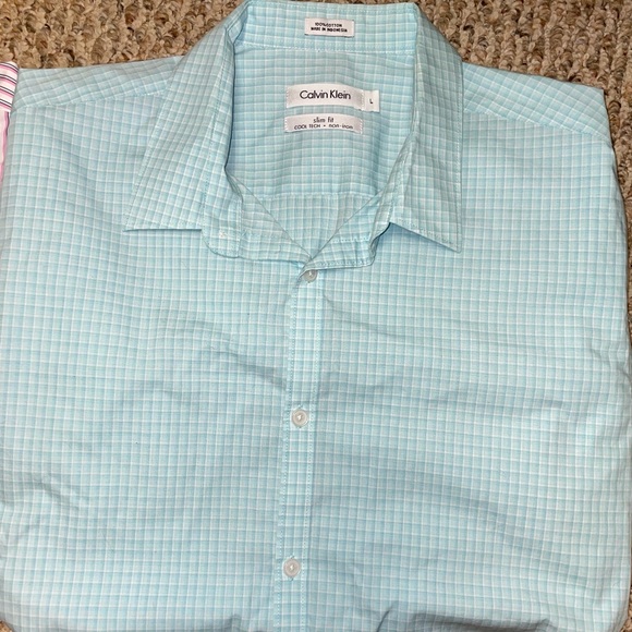 LOT of TWO Dress Shirt - Vintage POLO Ralph Lauren - Slim FIT Calvin Klein (L) - Picture 5 of 6